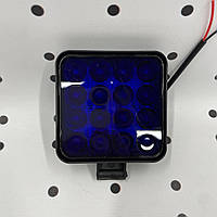 Фара LED квадратна блакитне світло 48w 6000k (16 діодів) (8.5х8.5х1.5)