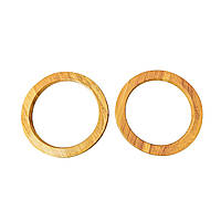 Комплект ручок для сумки дерев'яних Кільце плоске 12 см Натуральний