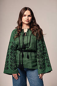 Вишиванка лляна жіноча "Хміль"