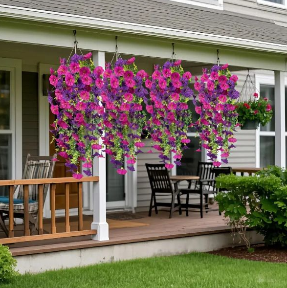 Штучні квіти для декору петунії, стійкі до зносу та перепадів температур, різнокольорові, фото 1