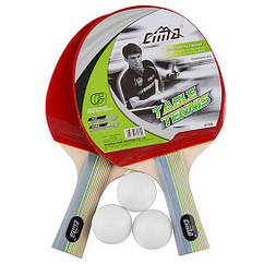 Ракетка для настільного тенісу Cima, 2 шт, 3 кульки.