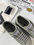 Кросівки Dolce & Gabbana Portofino Gray шкіра сіра якість преміум, фото 8
