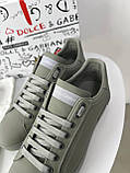 Кросівки Dolce & Gabbana Portofino Gray шкіра сіра якість преміум, фото 5