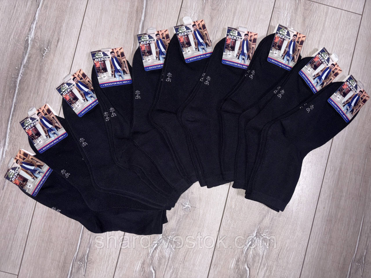 Теплі чоловічі шкарпетки (чорний), фото 1