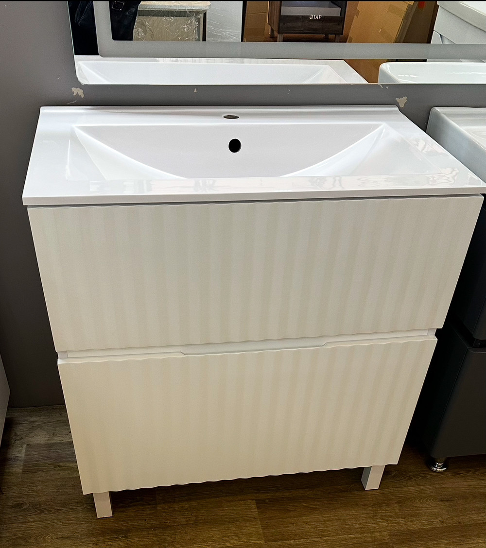 Тумба підлогова з умивальником Elit, біла, різні розміри