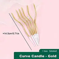 Свічки для торта жовті 6 шт