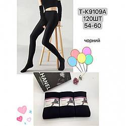Жіночі чорні теплі колготи Розміри: 54- 60 (11307)