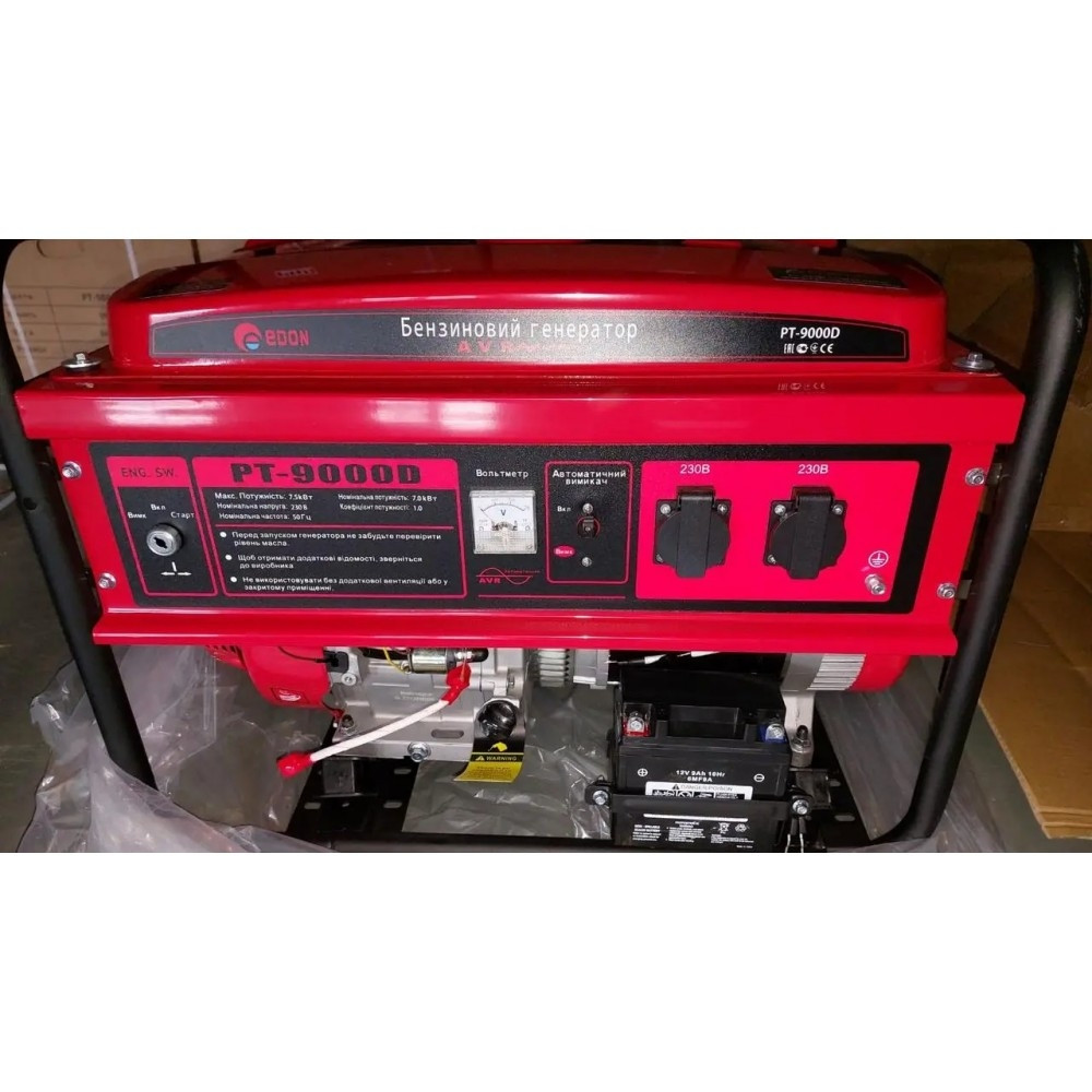 Генератор бензиновий Edon PT-9000D, фото 1