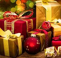 Новорічні картонні коробочки для подарунків та цукерок