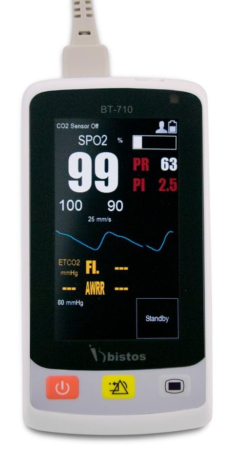 Пульсоксиметр кишеньковий BT-710 з кольоровим сенсорним дисплеєм 4,3 дюйма