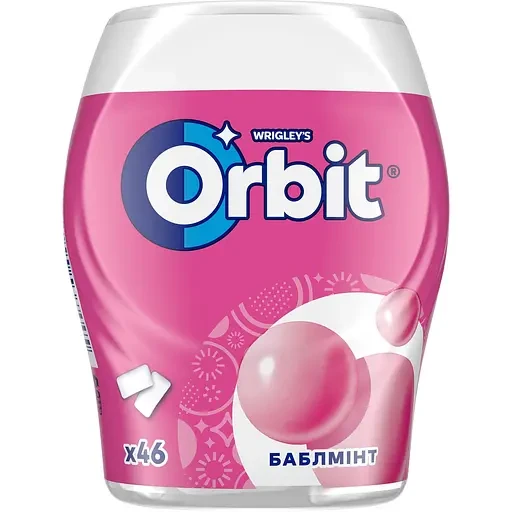 Гумка жувальна Orbit Bottle Баблмінт, 64 г, фото 1