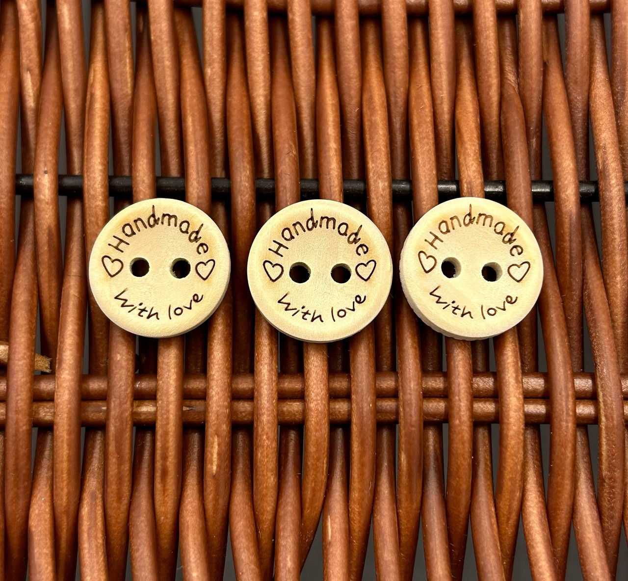 Дерев'яні Ґудзики / HANDMADE / Упаковка - 10 шт / 1,5см / №13, фото 1