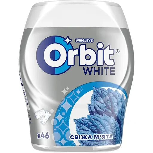 Жувальна гумка Orbit White Bottle Свіжа м'ята, 64 г, фото 1