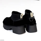 Модні жіночі уггі на виокій підошві, жіночі уггі з підборами, замшеві жіночі уггі, фото 6