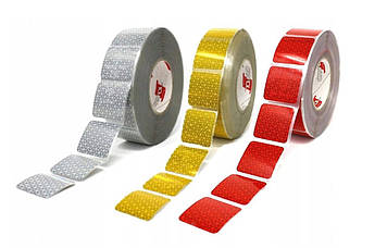 Світловідбивна самоклейна стрічка (жовта) сегментна ORAFOL™ 50мм