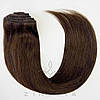 Натуральне Європейське Волосся на Заколках 66 см 160 грам, Шоколад №02, фото 4