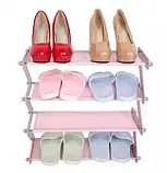 Полиця-органайзер для взуття Z-shaped Shoe Rack, 4-рівнева стійка для зберігання, фото 6