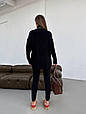 Костюм жіночий 2-ка: подовжений светр і лосини Модель: 1466-132 Колір: чорний, графіт, бежевий, фото 4