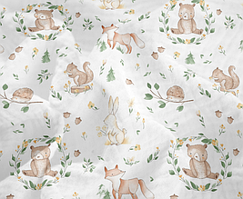 Муслін (жатка 1,6 м) лісові звіри на галявині