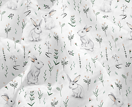 Муслін (жатка 1,6 м) зайчики і квіточки
