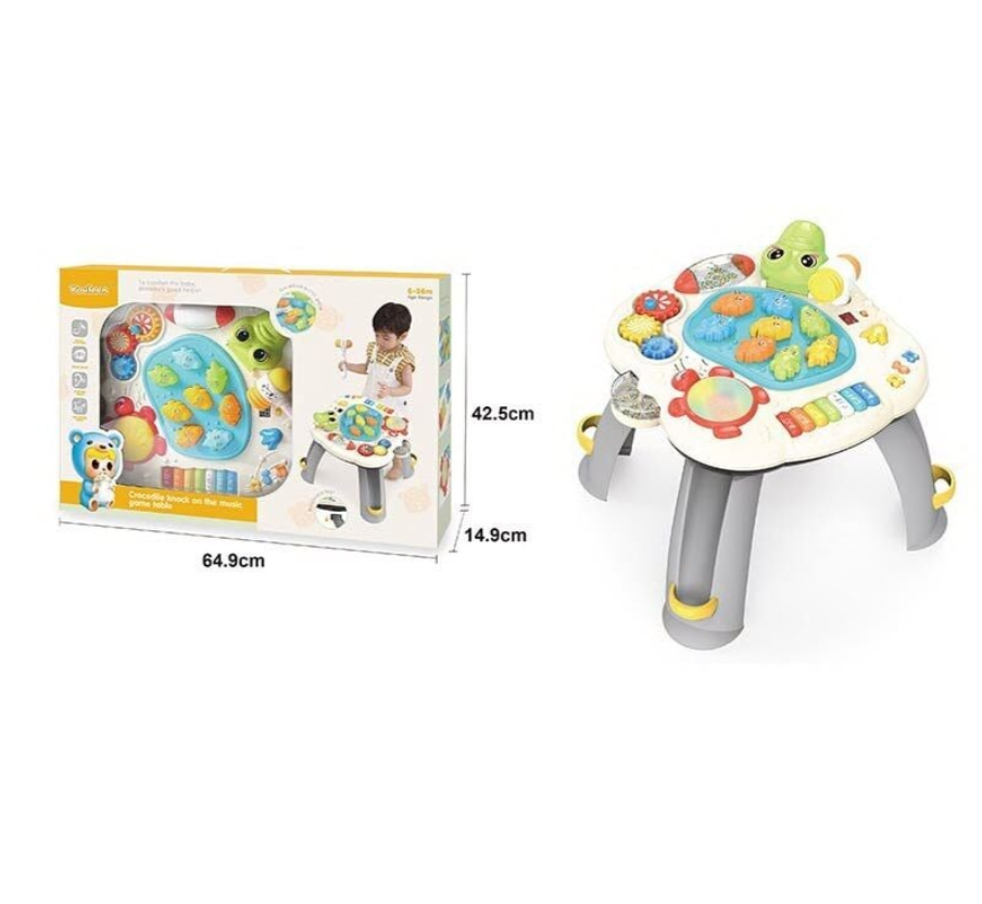 Ігровий музичний столик піаніно, звукові ефекти, підсвічування, мелодії та пісні, англійські слова та фрази, стукалка, фото 1