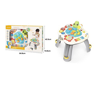 Ігровий музичний столик піаніно, звукові ефекти, підсвічування, мелодії та пісні, англійські слова та фрази, стукалка