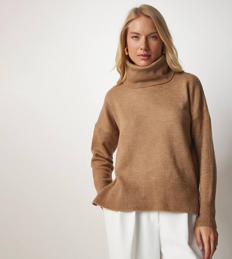 Светр жіночий з високим горлом Туреччина Модель: 1466-084 Колір: чорний, сірий, білий, мокко, фото 1