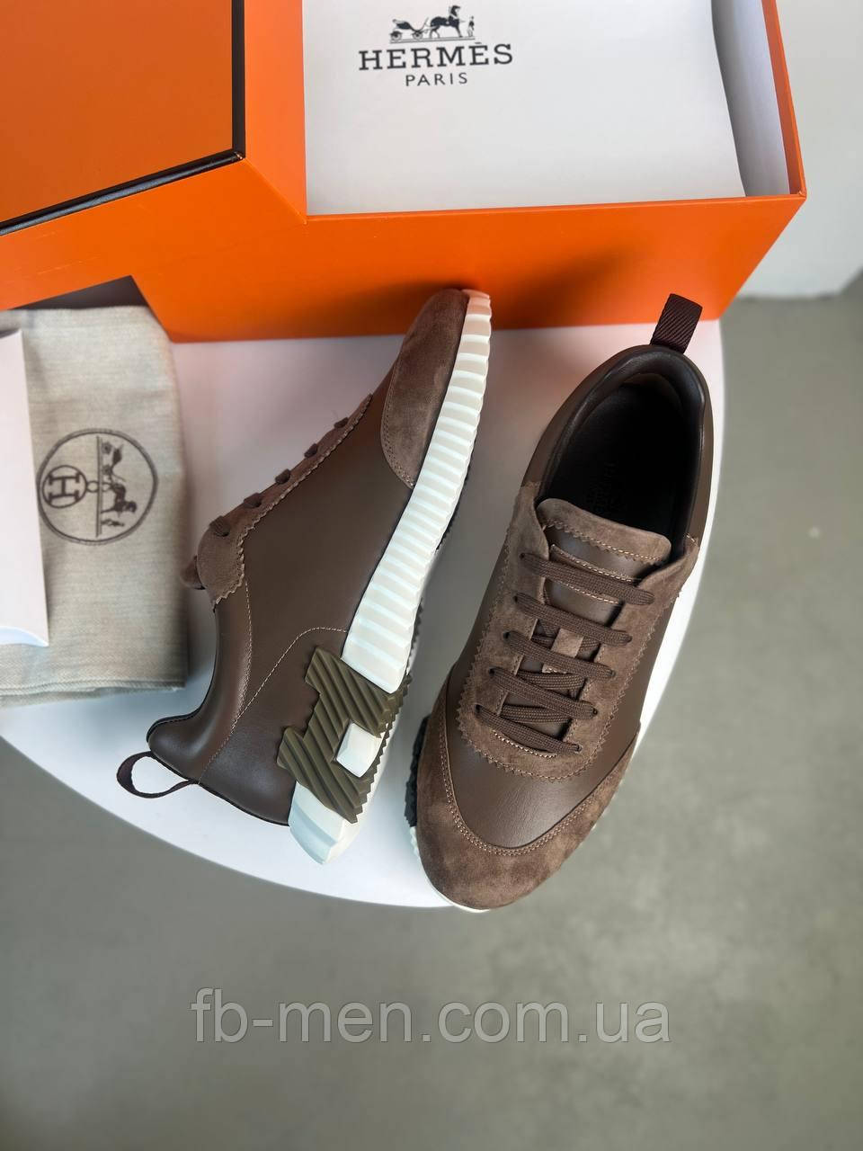 Чоловічі шкіряні кросівки коричневі люкс взуття преміумклас, фото 1