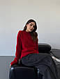 Светр жіночий Туреччина Модель: 1466-087 Колір: молочний, графіт, червоний, фото 3