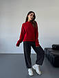 Светр жіночий Туреччина Модель: 1466-087 Колір: молочний, графіт, червоний, фото 4