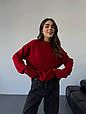 Светр жіночий Туреччина Модель: 1466-087 Колір: молочний, графіт, червоний, фото 8