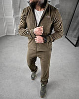 Чоловічий спортивний костюм The North Face з тканини спорт лакоста хакі