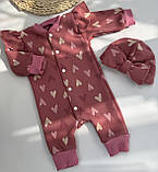 Теплий комплект одягу для дівчинки (трьохнитка з начісом), фото 4