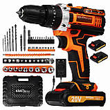 Акумуляторний шуруповерт з аксесуарами 2Аг Kraft&Dele KD3086., фото 2