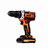 Акумуляторний шуруповерт з аксесуарами 2Аг Kraft&Dele KD3086., фото 6