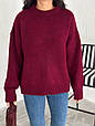 Светр жіночий базовий Туреччина Модель: 1466-136 Колір: сірий, пудра, бургунді, лимонний, молочний, шоколад, блакитний, фото 6