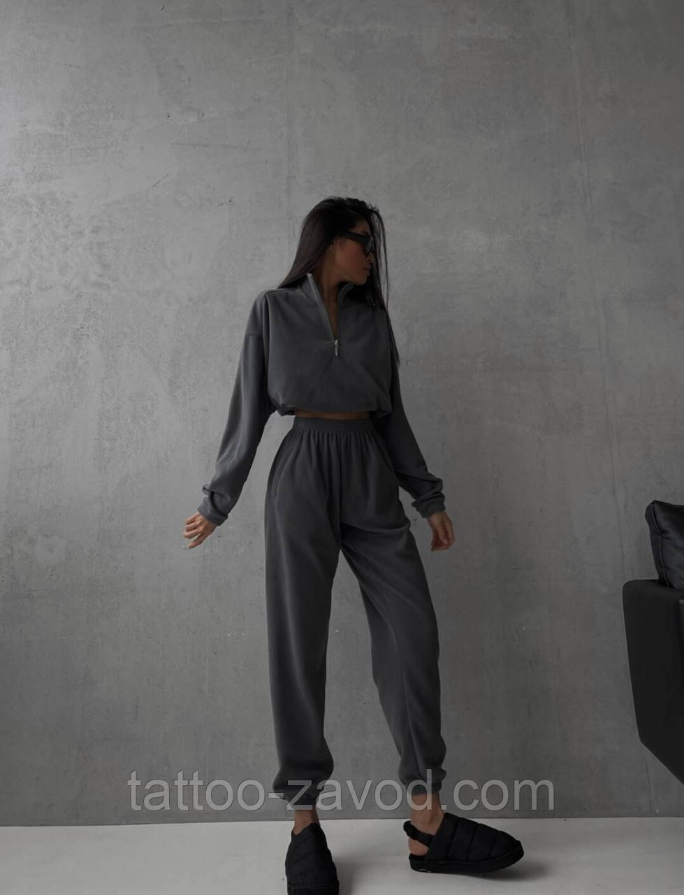 Теплий костюм жіночий кофта та штани двосторонній фліс Туреччина S M, M L, фото 1