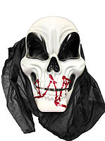 Маска череп з накидкою білий