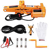 Електричний домкрат 3 тонни, підлоговий автомобільний ножичний підйомник, автоматичний джек для авто, фото 7