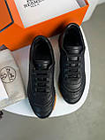 Чоловічі шкіряні кросівки чорні люкс взуття преміумклас, фото 10