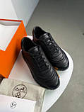 Чоловічі шкіряні кросівки чорні люкс взуття преміумклас, фото 6