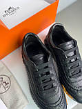 Чоловічі шкіряні кросівки чорні люкс взуття преміумклас, фото 9