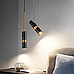 Чорний поворотний підвісний світильник із спотом S167/1 BK+AB, фото 3