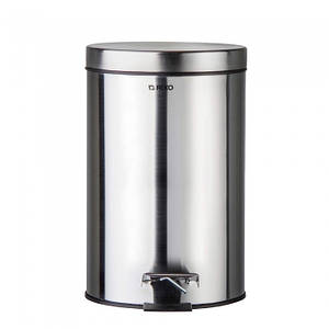 Rixo Solido PB230S — відро для сміття з педаллю з нержавійки 30 л плавне закриття кришки
