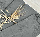 Постільна білизна La Maison варена бавовна жакард євро розмір сіра, фото 3