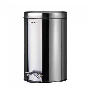Кошик для сміття Rixo Solido PB212S 12 л з педаллю сталь матова внутрішній пластиковий контейнер