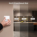 Розумний димер Aqara H2 KD-R01E, Thread/Zigbee, 200 Вт, LED-вимикач 2-в-1, підтримка HomeKit, Google, Alexa, Matter, сірий, фото 3