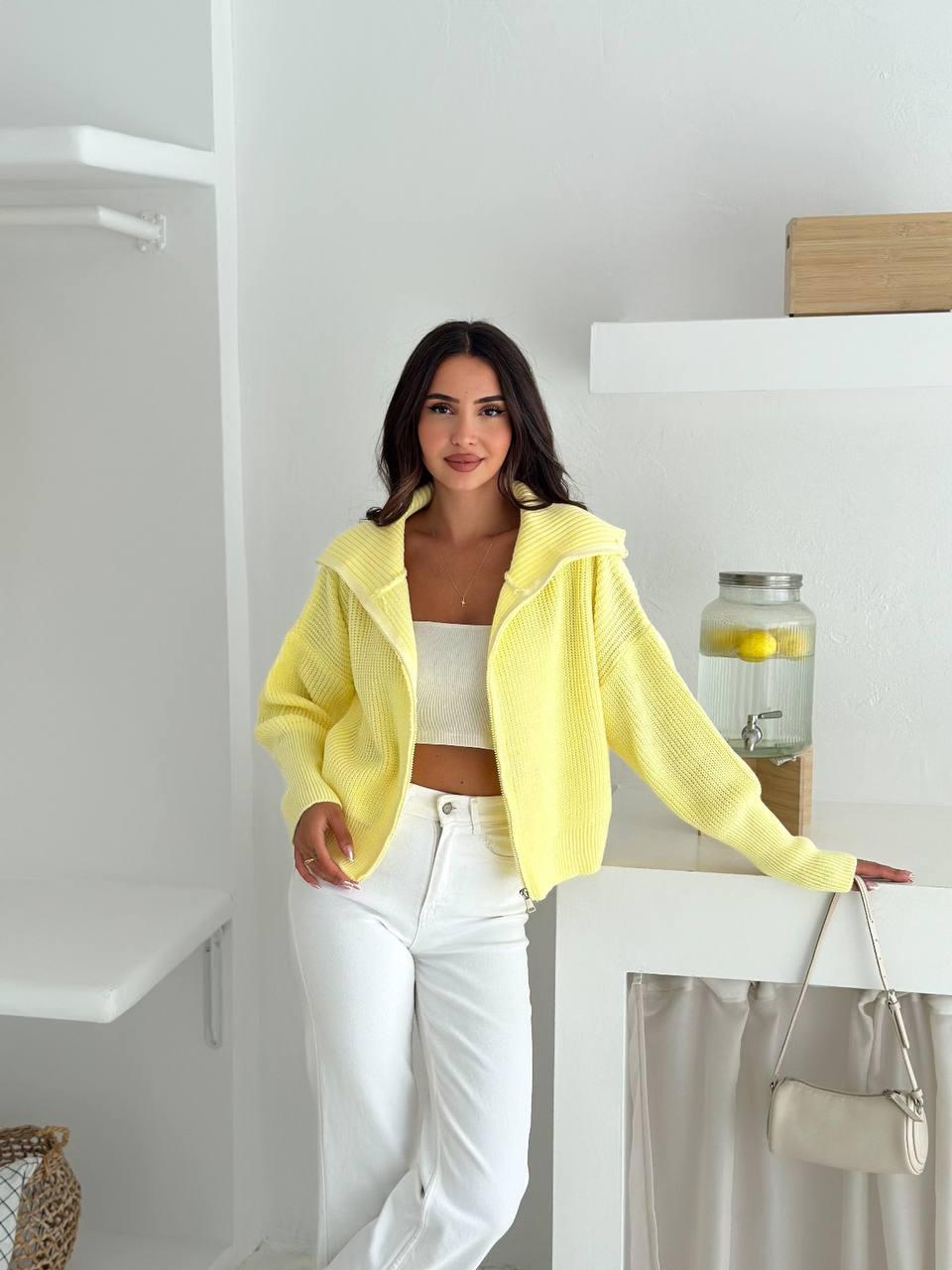 Светр жіночий зі змійкою Модель: 1466-138 Колір: молочний, графіт, бордовий, лимонний, рожевий, фото 1