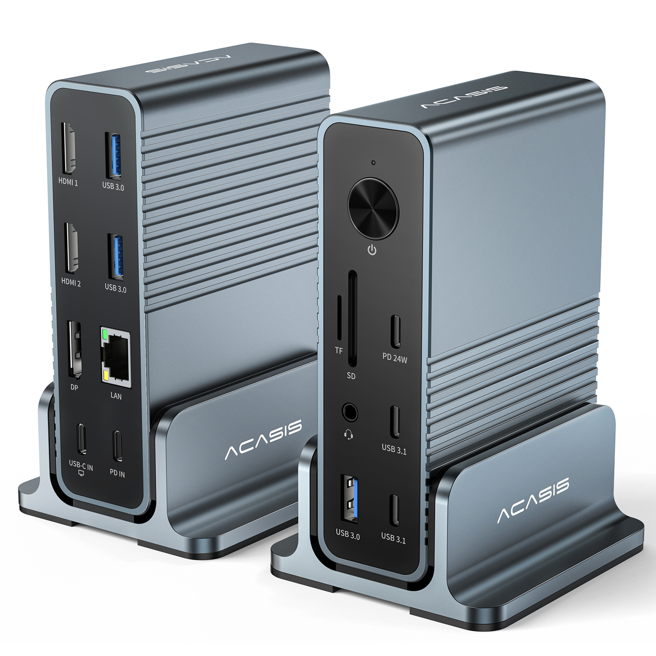 Хаб Док станція Acasis DS-7A15 15 в 1 з підставкою USB Type-C концентратор  для ноутбука комп'ютера 15 портів, фото 1