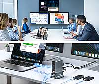 Хаб Док станція Acasis DS-7A15 15 в 1 з підставкою USB Type-C концентратор  для ноутбука комп'ютера 15 портів, фото 8